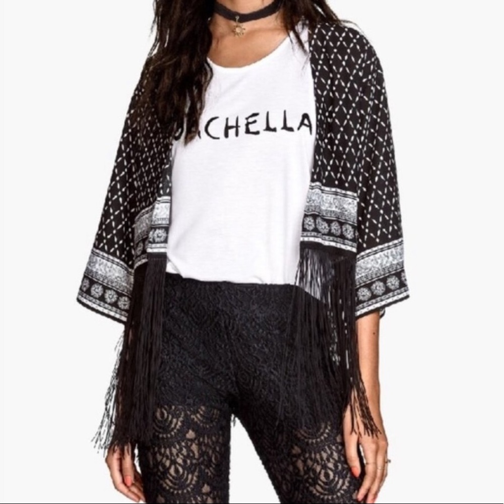 H&M Coachella Fringe Kimono